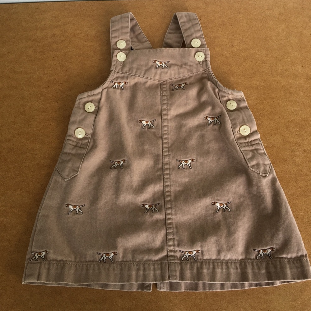 Ralph Lauren girls jumper dress, embroidered dogs